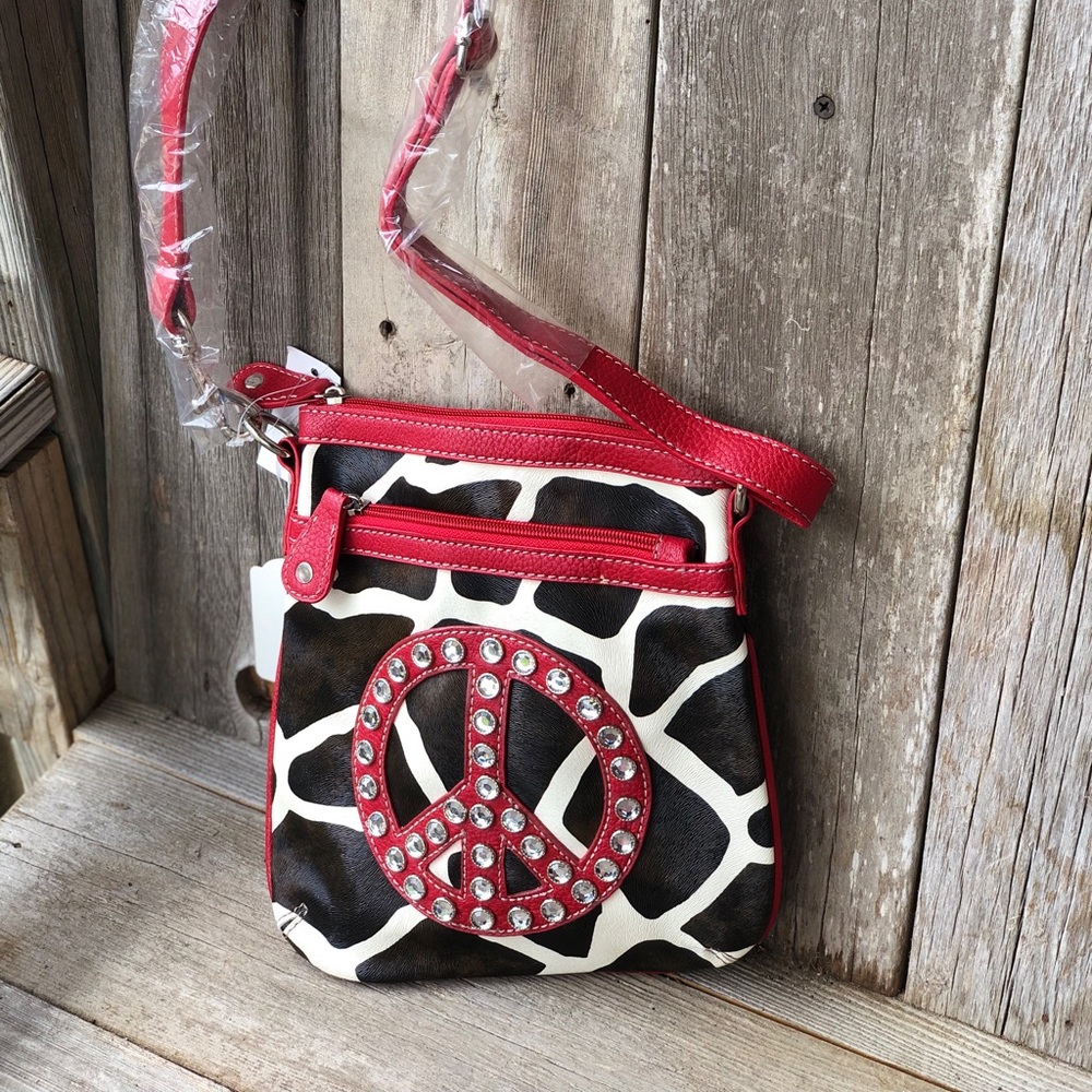 Red Messenger Crossbody Purse